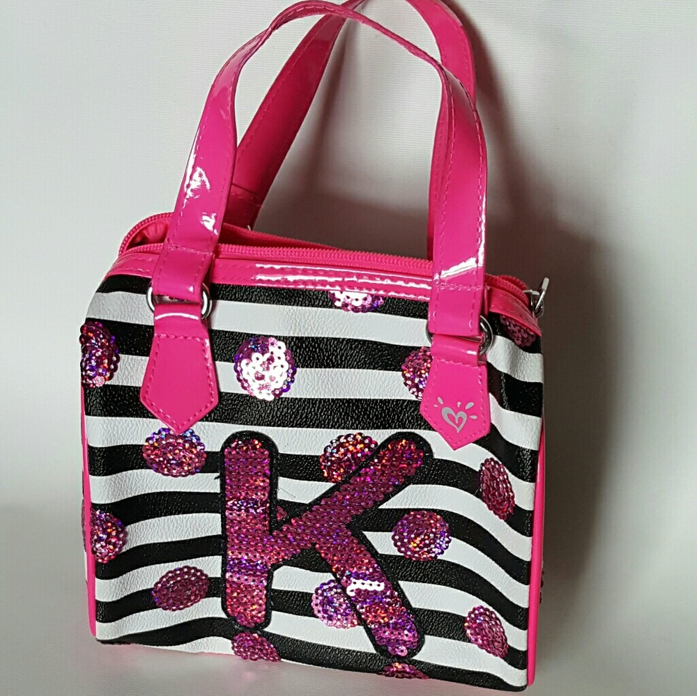 Justice Pink K Initial Handbag